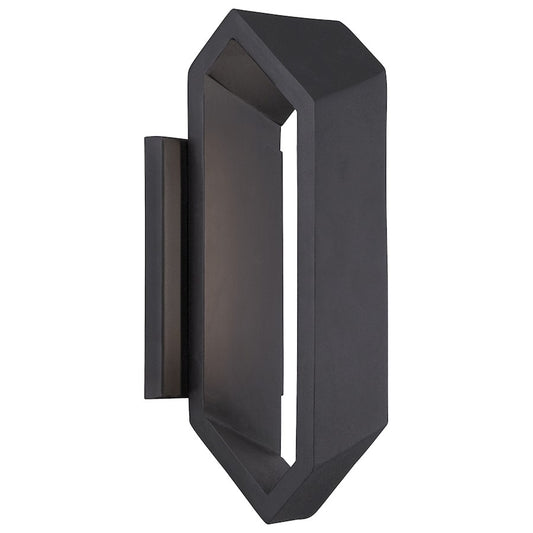 George Kovacs Pitch 12in LED Wall Sconce | Black Contemporary | Hallway & Living Room Accent | 5 x 4 x 12 in | Model P1204-066-L