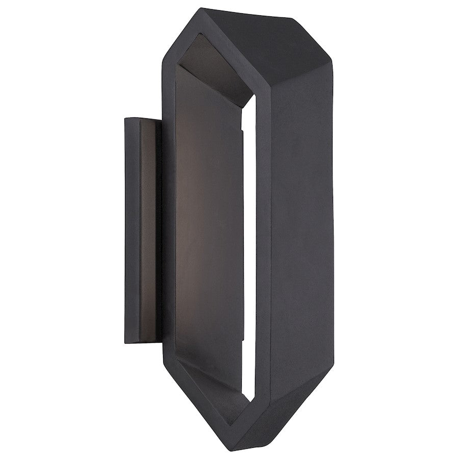 George Kovacs Pitch 12in LED Wall Sconce | Black Contemporary | Hallway & Living Room Accent | 5 x 4 x 12 in | Model P1204-066-L