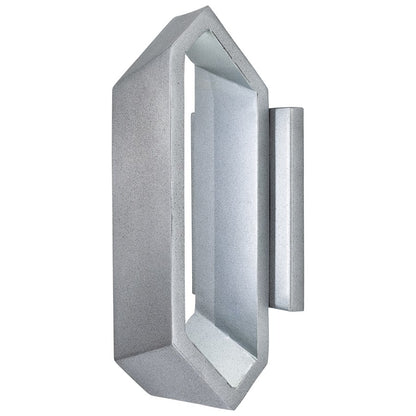 George Kovacs Pitch 12in 1-Light LED Wall Sconce | Contemporary Sand Silver and Clear Glass | Hallway & Bedroom Accent | Model P1204-295-L