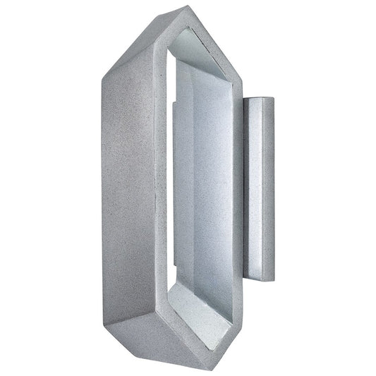 George Kovacs Pitch 12in 1-Light LED Wall Sconce | Contemporary Sand Silver and Clear Glass | Hallway & Bedroom Accent | Model P1204-295-L