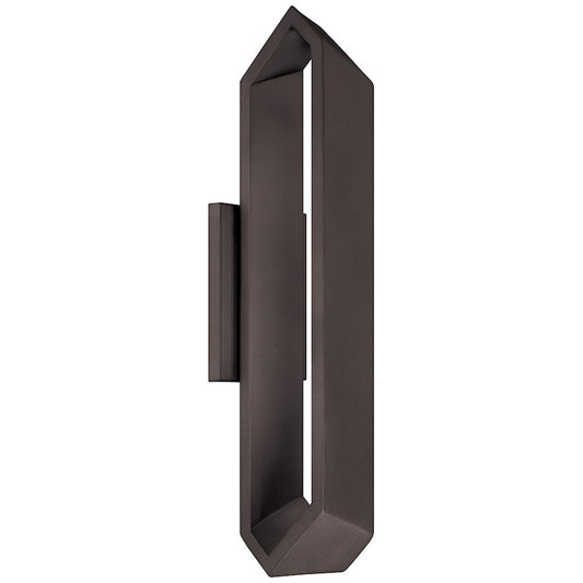 George Kovacs Pitch 5in 1-Light LED Wall Sconce | Contemporary Black Finish | Hallway & Living Room | 5 x 4 x 18 in | Model P1205-066-L