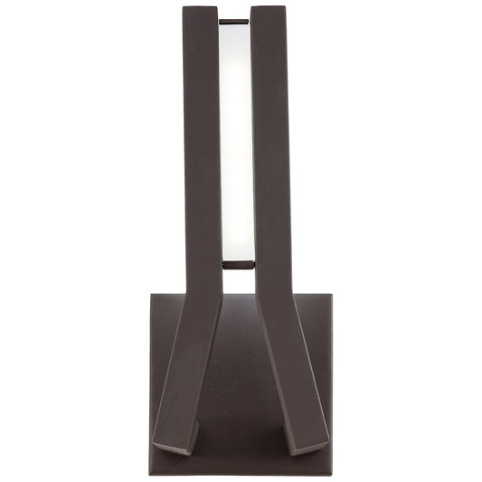 George Kovacs Tune 11in 1-Light Wall Sconce | Contemporary Sand Bronze Metal | Hallway & Living Room Accent | 5.25 x 3 x 11 in | Model P1212-287-L