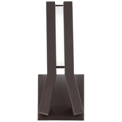 George Kovacs Tune 11in 1-Light Wall Sconce | Contemporary Sand Bronze Metal | Hallway & Living Room Accent | 5.25 x 3 x 11 in | Model P1212-287-L