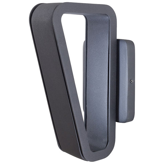 George Kovacs Pediment 5in LED Wall Sconce | Contemporary Black | Interior & Exterior Accent | 5 x 7 x 11 in | Model P1224-066-L