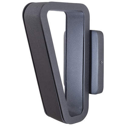George Kovacs Pediment 5in LED Wall Sconce | Contemporary Black | Interior & Exterior Accent | 5 x 7 x 11 in | Model P1224-066-L