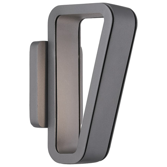 George Kovacs Pediment LED Wall Sconce | Contemporary Soldered Silver Metal | Hallway & Entryway Accent Light | 5 x 7 x 11 in | Model P1224-297-L