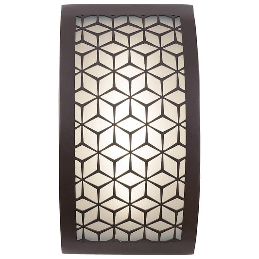 George Kovacs Copula 10in LED Outdoor Sconce | Modern Alder Bronze Aluminum | Entryway & Porch | 3 x 5 x 10 in | Model P1238-246-L