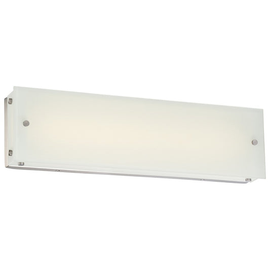 George Kovacs Button 20in 1-Light Bathroom Vanity Light | Brushed Nickel and Etched Glass | Bathroom Vanity | 20 x 3 x 6 in | Model P1323-084-L