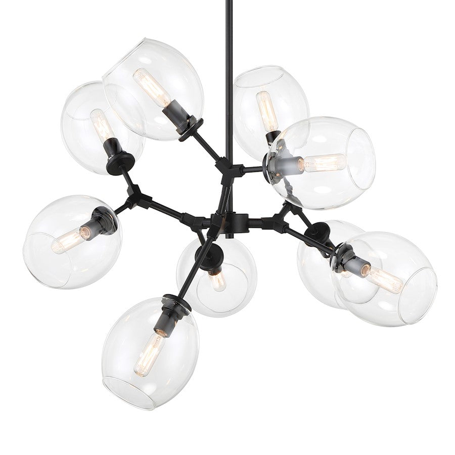 9 Light Chandelier, Coal