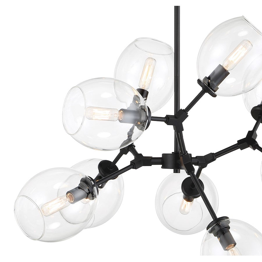 9 Light Chandelier, Coal