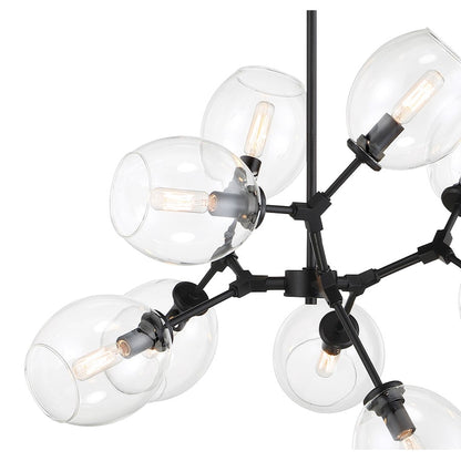 9 Light Chandelier, Coal