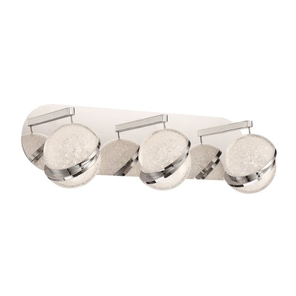 George Kovacs Silver Slice 20in 3-Light LED Bath Vanity Light | Contemporary Chrome Metal | Bathroom & Powder Room | Model P1433-077-L