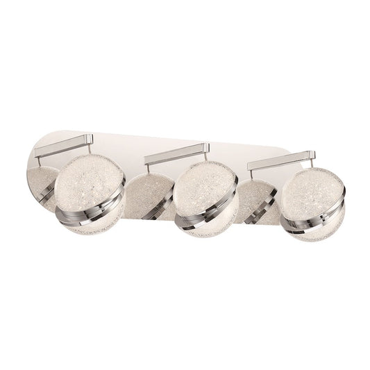 George Kovacs Silver Slice 20in 3-Light LED Bath Vanity Light | Contemporary Chrome Metal | Bathroom & Powder Room | Model P1433-077-L