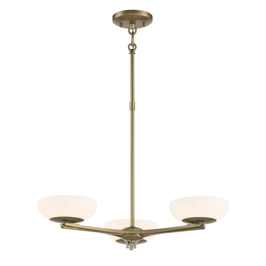 Minka George Kovacs Scale 3-Light LED Chandelier | Transitional Soft Brass | Dining Room & Living Room | 24 x 17 in | Model P1463-695-L