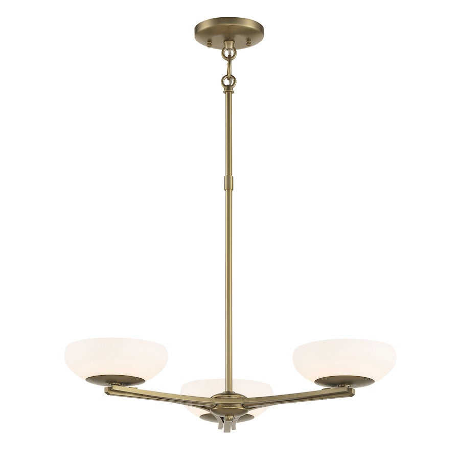 Minka George Kovacs Scale 3-Light LED Chandelier | Transitional Soft Brass | Dining Room & Living Room | 24 x 17 in | Model P1463-695-L