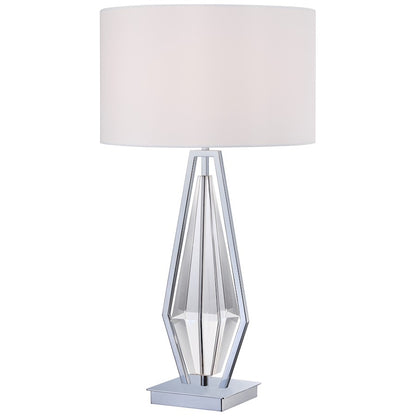 George Kovacs P1606-077 1-Light Table Lamp | Chrome Contemporary | Living Room & Bedroom Accent | 17 x 31 in | Model P1606-077