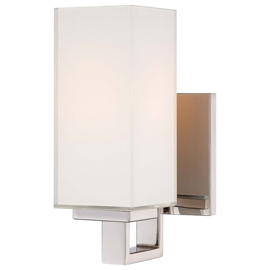 George Kovacs P1702-613 1-Light Wall Sconce | Contemporary Polished Nickel | Hallway & Bathroom Accent | 4.5 x 5.25 x 9 in | Model P1702-613
