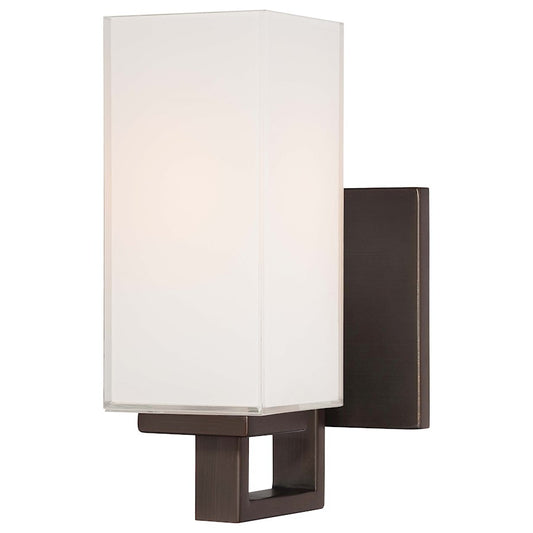 George Kovacs P1702-647 1-Light Wall Sconce | Contemporary Copper Bronze Patina | Hallway & Bathroom Accent | 4.5 x 5.25 x 9 in | Model P1702-647