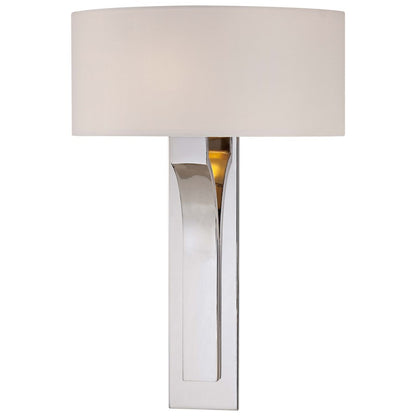 George Kovacs Wall Sconce | Contemporary Polished Nickel | Hallway & Bedroom Accent Light | 12 x 4 x 17 in | Model P1705-613