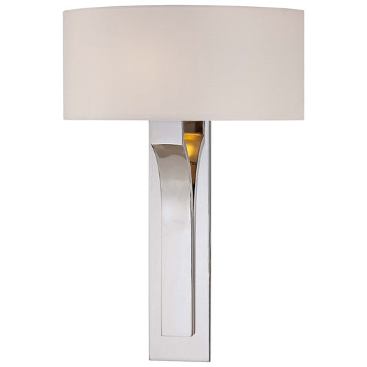 George Kovacs Wall Sconce | Contemporary Polished Nickel | Hallway & Bedroom Accent Light | 12 x 4 x 17 in | Model P1705-613