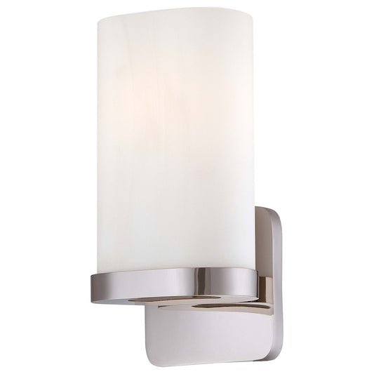George Kovacs P1706-613 1-Light Wall Sconce | Contemporary Polished Nickel | Hallway & Bedroom Accent Light | 5 x 4 x 10 in | Model P1706-613