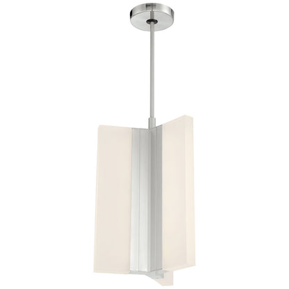 George Kovacs Skinny 10in 3-Light LED Pendant | Contemporary Brushed Nickel and Frosted Acrylic | Kitchen Island & Dining Room | Model P1722-084-L