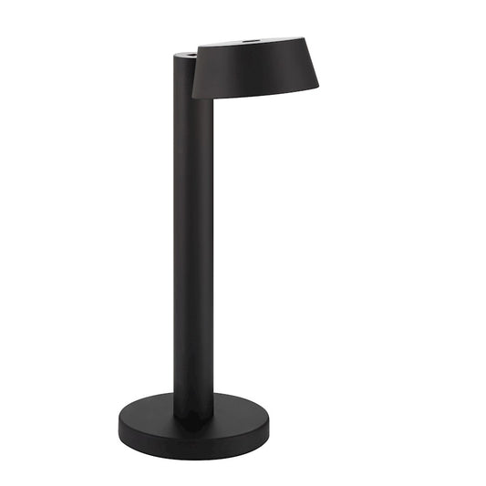 Minka George Kovacs Task Portables 13in 1-Light LED Table Lamp | Industrial Coal Steel and Aluminum Shade | Desk & Bedside Task | Model P181-66A-L