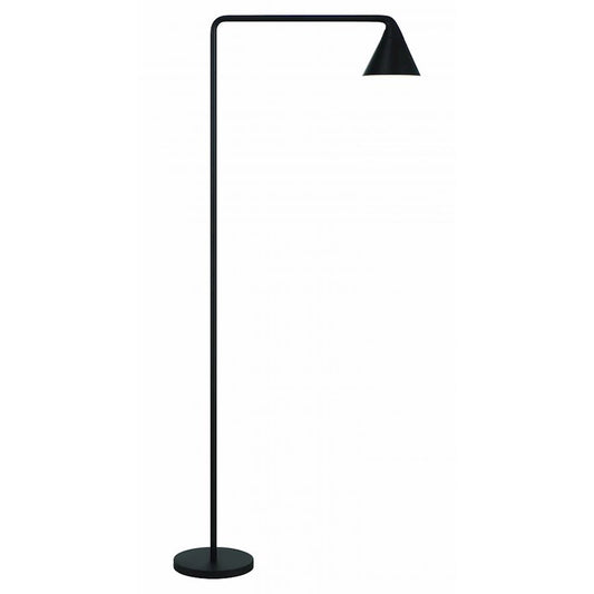 Minka George Kovacs Task Portables 53in 1-Light LED Floor Lamp | Industrial Coal Steel and Aluminum Shade | Living Room & Reading | Model P1850-66A-L