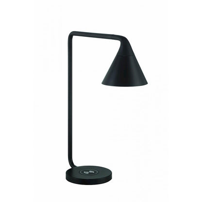 Minka George Kovacs Task Portables 20in 1-Light LED Table Lamp | Industrial Coal Steel and Aluminum with Aluminum Shade | Desk & | Model P1851-66A-L