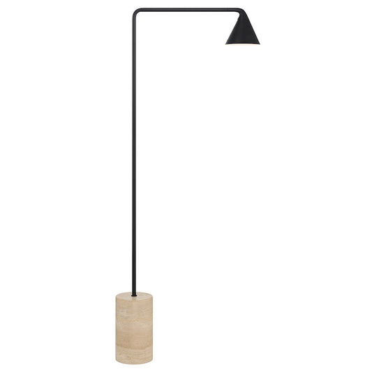 Minka George Kovacs Task Portables 55in LED Floor Lamp | Modern Coal Aluminum Shade | Living Room & Reading Nook | 22 x 55 in | Model P1852-66A-L