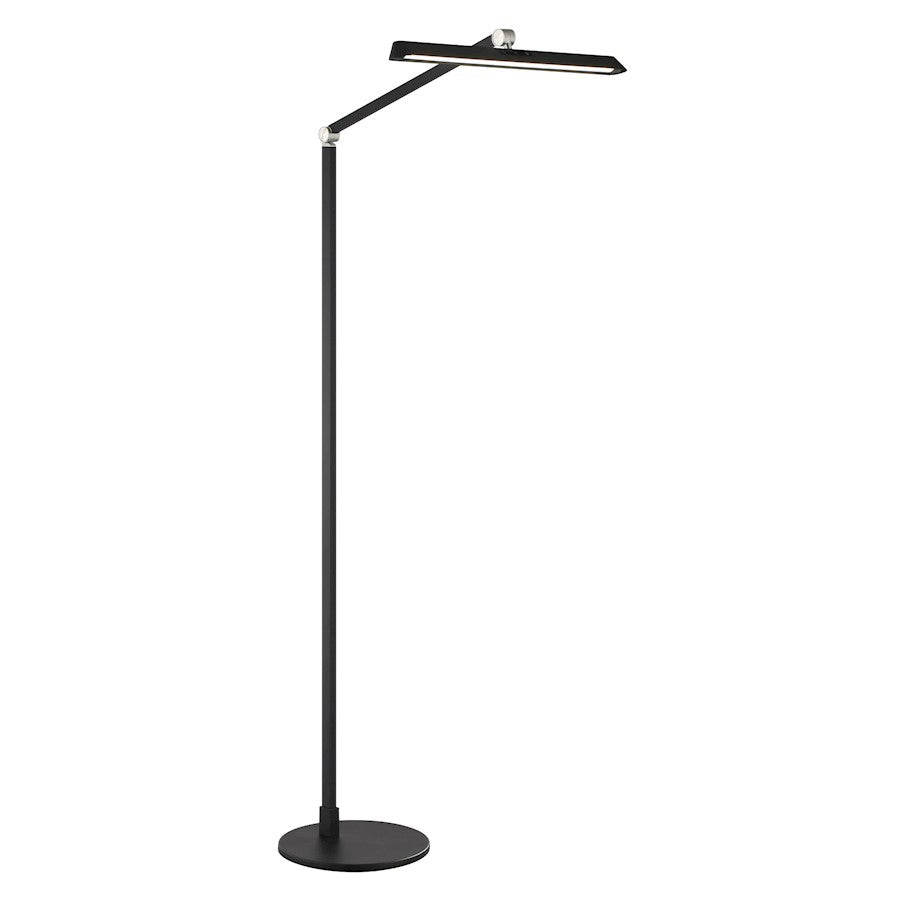 Minka George Kovacs Portables 52in LED Floor Lamp | Coal Steel and Aluminum | Living Room & Reading Nook | 849 Lumens, 3000K | Model P1878-66A-L