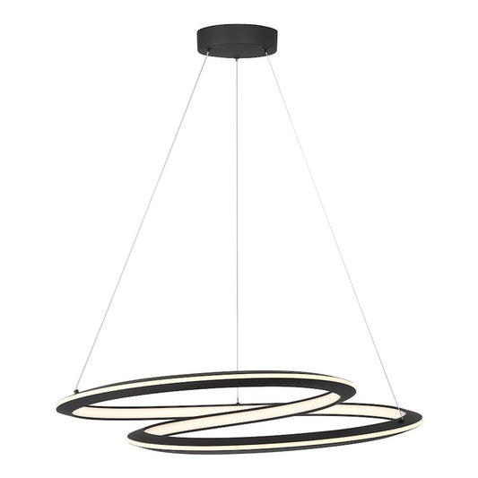 Minka George Kovacs Infinite 27in 1-Light LED Pendant | Sand Coal Steel and Sand Coal Silicone | Kitchen Island & Dining Room | Model P1970-066-L