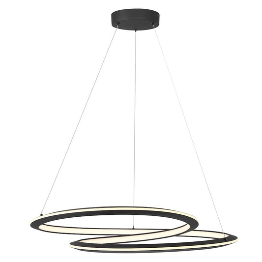 Minka George Kovacs Infinite 29in LED Pendant | Modern Sand Coal Steel and Silicone | Kitchen Island & Dining Room | Model P1971-066-L