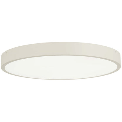 George Kovacs Ugo 28in LED Flush Mount | Contemporary Sand White | Bedroom & Living Room | 28 x 28 x 3 in | Model P2013-655-L