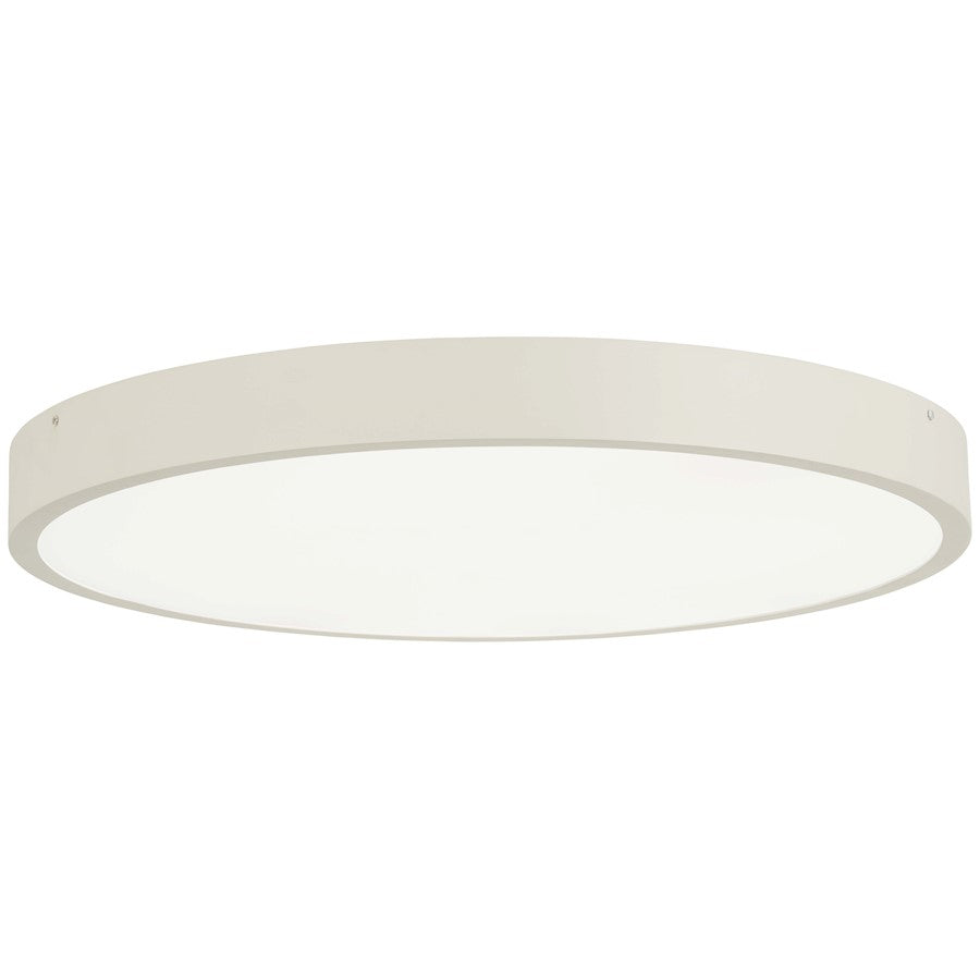 George Kovacs Ugo 28in LED Flush Mount | Contemporary Sand White | Bedroom & Living Room | 28 x 28 x 3 in | Model P2013-655-L