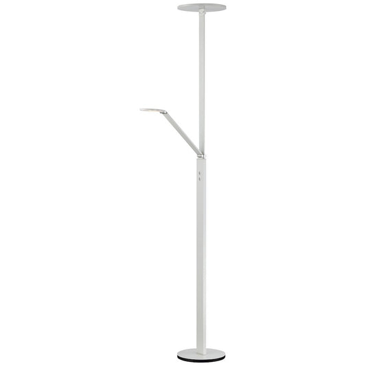 George Kovacs 71in 2-Light LED Floor Lamp | Contemporary White Finish | Living Room & Bedroom Reading Light | 71 x 10 x 16 in | Model P305-3-044-L