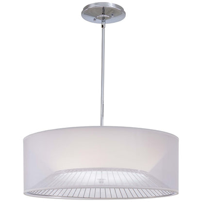 George Kovacs 25in 3-Light Drum Pendant | Contemporary Chrome Metal | Kitchen Island & Dining Room | 25.25 x 8.75 in | Model P313-077