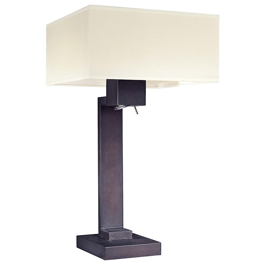 George Kovacs Step 27in 3-Light Table Lamp | Bronze Contemporary | Living Room & Bedroom | 15 x 15 x 27 in | Model P342-617