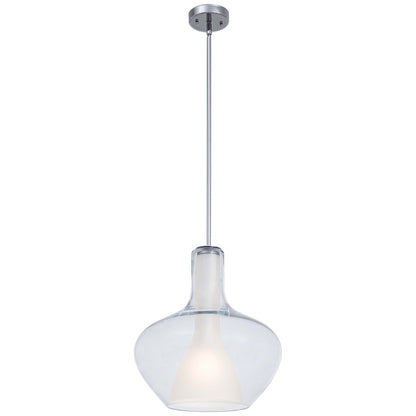 George Kovacs Soft 23in 1-Light Pendant | Contemporary Chrome | Kitchen Island & Dining Room | 5 x 23 in | Model P3809-077