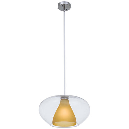 George Kovacs Soft 17in 1-Light Pendant | Contemporary Chrome | Kitchen Island & Dining Room | 17 x 17 x 9 in | Model P3834-077
