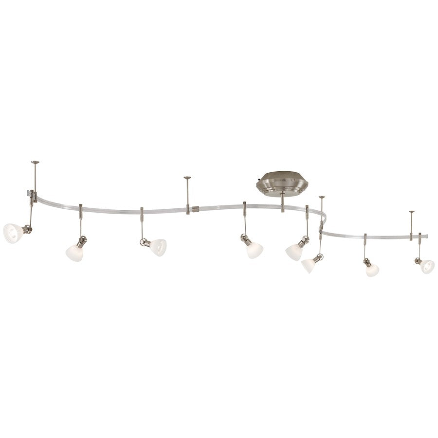 George Kovacs Lightrail 264in 8-Light Track Lighting Kit | Brushed Nickel Contemporary | Living Room & Family Room | 264 x 9 x 4 in | Model P4078-084