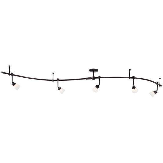 George Kovacs GK Lightrail 192in 5-Light Track Lighting Kit | Contemporary Sable Bronze Patina | Living Room & Kitchen | Model P4216-467