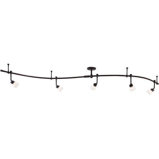 Minka George Kovacs GK Lightrail 5-Light Flex Track Kit | Transitional Sable Bronze Patina | Kitchen & Living Room Accent | Model P4216-467-L