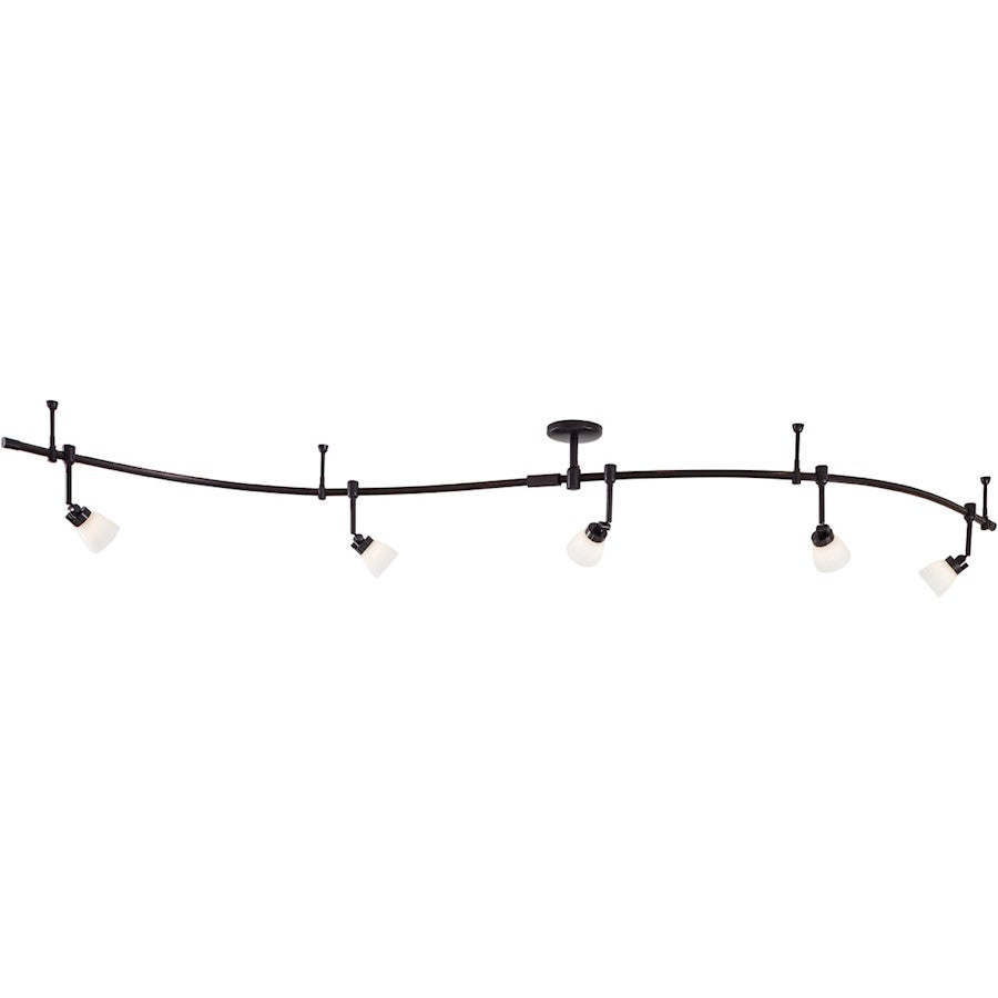 Minka George Kovacs GK Lightrail 5-Light Flex Track Kit | Transitional Sable Bronze Patina | Kitchen & Living Room Accent | Model P4216-467-L