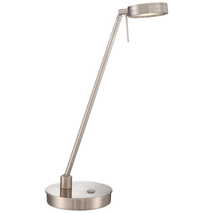George Kovacs Reading Room 19in LED Table Lamp | Contemporary Brushed Nickel | Desk & Bedside Reading Light | 6 x 19 in | Model P4306-084