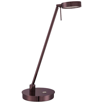 George Kovacs Reading Room 19in LED Table Lamp | Contemporary Chocolate Chrome | Desk & Bedside Reading Light | 6 x 19 in | Model P4306-631