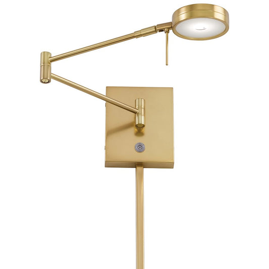 George Kovacs Reading Room 14in 1-Light Swing Arm Wall Sconce | Contemporary Honey Gold | Living Room & Bedroom Reading Light | Model P4308-248
