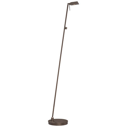 George Kovacs Reading Room 50in LED Floor Lamp | Contemporary Copper Bronze Patina | Living Room Reading Light | 8 x 8 x 50 in | Model P4314-647