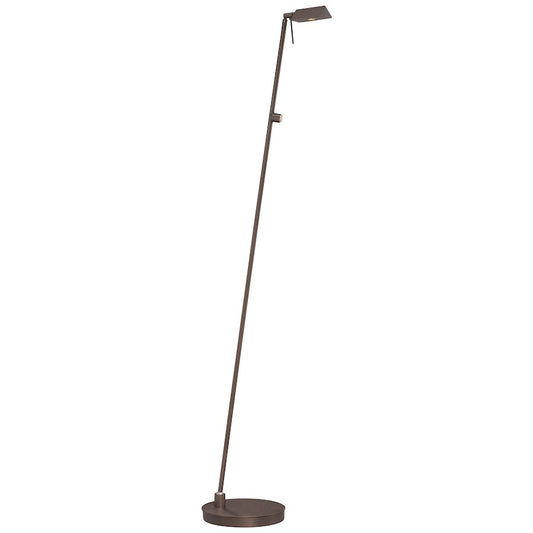 George Kovacs Reading Room 50in LED Floor Lamp | Contemporary Copper Bronze Patina | Living Room Reading Light | 8 x 8 x 50 in | Model P4314-647