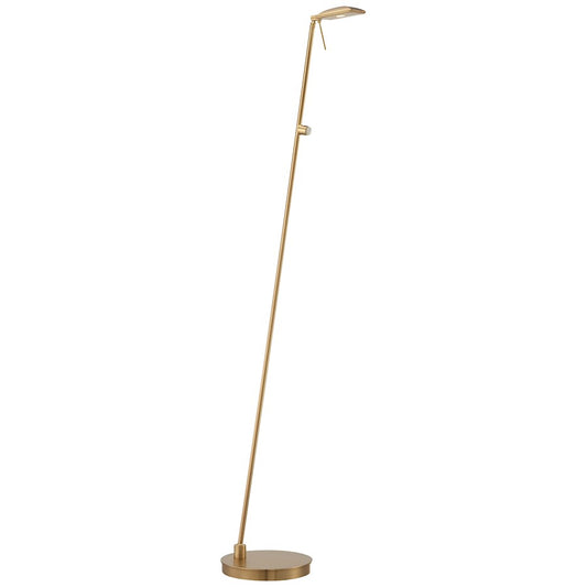 George Kovacs Reading Room 50in LED Floor Lamp | Contemporary Honey Gold Metal | Living Room & Home Office Reading | 8 x 50 in | Model P4324-248